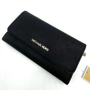Michael Kors Trifold Wallet Black/Gold